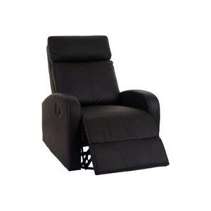 HHG - Fernsehsessel 325 Premium, Relaxsessel Schaukelstuhl Wippfunktion, drehbar Kunstleder braun