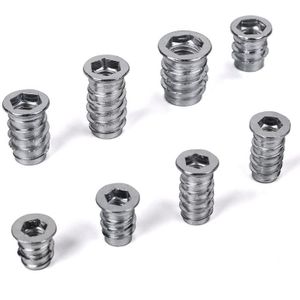 100 x SO-TECH PROFI Einschraubmuffen Eindrehmuffe mit Abdeckrand M6 x 15 mm Einschraubmutter aus verzinktem Stahl mit Innensechskant