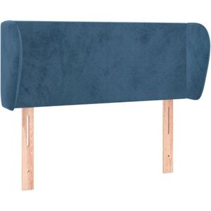 Kopfteil mit Ohren Dunkelblau 93x23x78/88 cm Samt Vidaxl