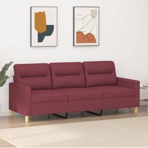 3-Sitzer-Sofa Weinrot 180 cm Stoff