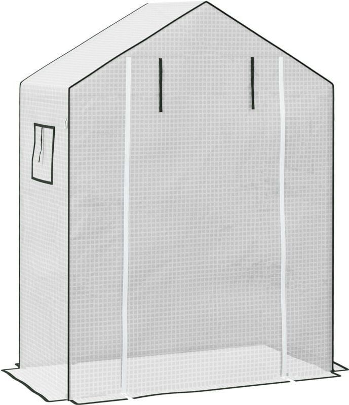 Outsunny - Ersatzfolie PE-Folie Ersatzabdeckung mit UV-Schutz, Rolltür, Seitenfenster, Gewächshausfolie für Treibhaus, Tomatenhaus, 140 x 73 x 190