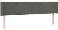 Kopfteil mit Ohren Dunkelgrau 183x16x78/88 cm Samt vidaXL