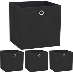 Maison Chic - 4 Stk. Aufbewahrungsboxen,Werkzeugaufbewahrung,Lagerbox Vliesstoff 32x32x32 cm Schwarz CIW52681BonneVie