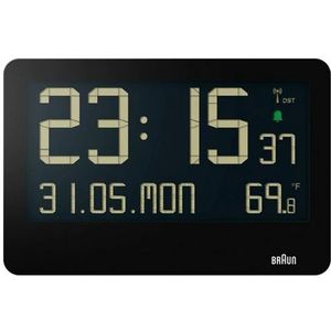 Bc 14 schwarz Funk Wanduhr digital - Braun