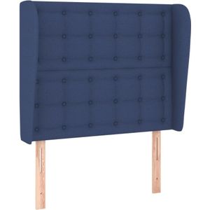 Kopfteil mit Ohren Blau 93x23x118/128 cm Stoff Vidaxl