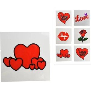 Trade Shop Traesio - Trade Shop - 3ER set fensteraufkleber 15CM valentinstag liebe verschiedene muster sortiert -
