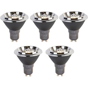 Luedd - Set mit 5 GU10 3-Stufen-Dimm-zu-Warm-LED-Lampen AR70 6W 320lm 2000-3000K
