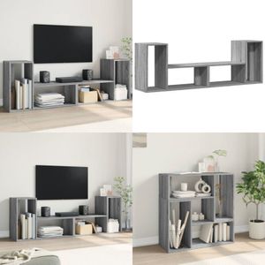 TV-Schränke 2 Stk. Grau Sonoma 75x30x50 cm Holzwerkstoff - TV Schrank - Holzwerkstoff Möbel - Grauer TV Stand - Wohnzimmermöbel - Regal - Home &
