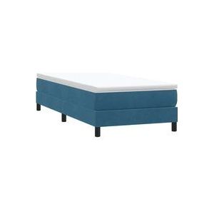 Boxspringbett ohne Matratze Dunkelblau 80x220 cm Samt Vidaxl