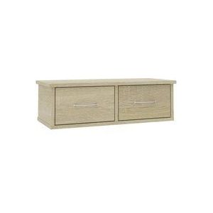 Vidaxl - Wand-Schubladenregal Sonoma-Eiche 60x26x18,5 cm Holzwerkstoff 51613