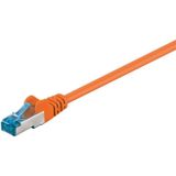Goobay - cat 6A Patchkabel, s/ftp (PiMF), orange, Kupferleiter (cu), halogenfreier Kabelmantel (lszh). Kabellänge 3 m