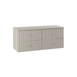 Waschtischunterschrank 120cm Izae mit 4 Schubladen, Kaschmir