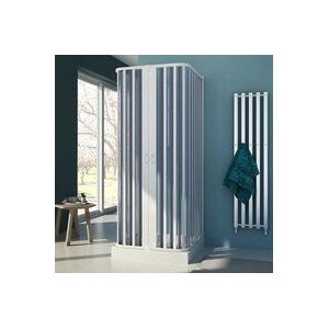 Idralite - 3-Seitige Duschkabine in pvc Faltduschkabine h 185 mod. Nova 90x100x90 cm