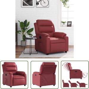 VidaXL Relaxsessel Weinrot Kunstleder