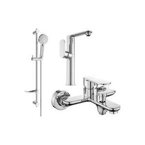 Milo DF40 Badewannenset, Chrom - 713153DF40-00 - Mexen