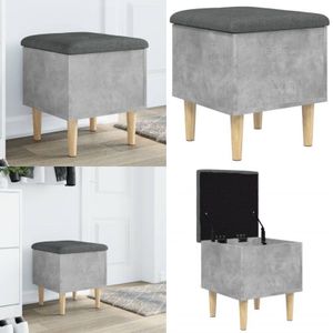 Vidaxl - Sitzbank mit Stauraum Betongrau 42x42x46 cm Holzwerkstoff - Wohnzimmer Dekoration - Stauraumbank - Garderobe - Eingangsbereich Möbel
