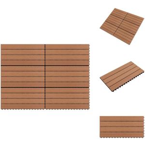 WPC-Fliesen 60×30 cm 6 Stk. 1m² Braun - WPC-Fliesen - Terrasse - Balkon - Poolterrasse - Garten