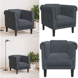 Vidaxl - Sessel Dunkelgrau Samt - Samtsofa - Wohnzimmersofa - Lounge Chair - Grau Sofa - Gemütlicher Sessel - Home & Living