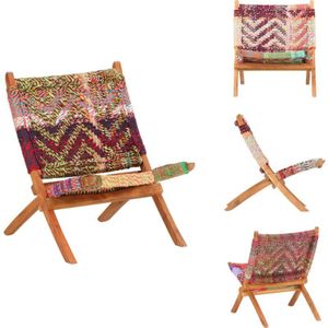 Vidaxl - Klappbarer Chindi-Stuhl Mehrfarbig Stoff - Chindisitz - Sitzsack - Gartenstuhl - Esszimmerstuhl - Klappbarer Stuhl