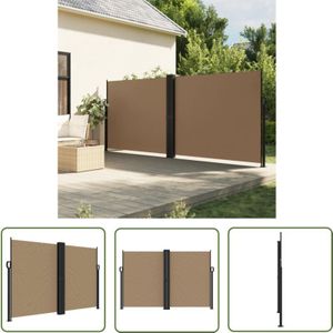 The Living Store - Seitenmarkise Ausziehbar Taupe 160x600 cm - Seitenmarkise - Gartenschattenspender - Sonnenschutz - Balkonmarkise - Terrassenmarkise