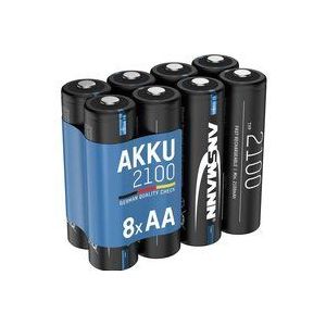 Akku Mignon aa, 2100 mAh 1,2V, 8 Stück, geringe Selbstentladung - Ansmann