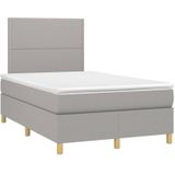 Vidaxl - Boxspringbett mit Matratze Hellgrau 120x200 cm Stoff