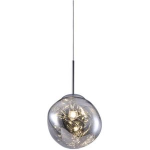Wottes - Modern Pendellampe Design Kreative Lampenschirm Hängeleuchte Höhenverstellbare Kronleuchter - Silber Ø15CM