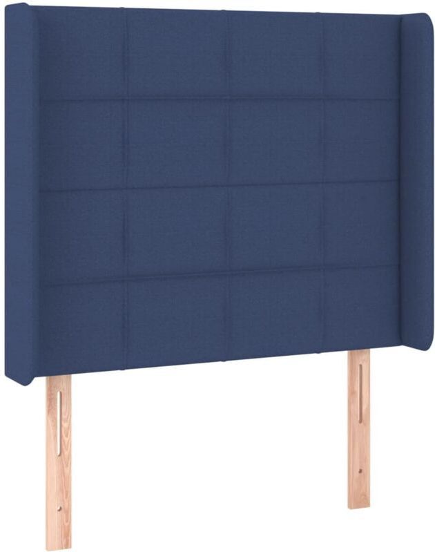 Kopfteil mit Ohren Blau 93x16x118/128 cm Stoff Vidaxl