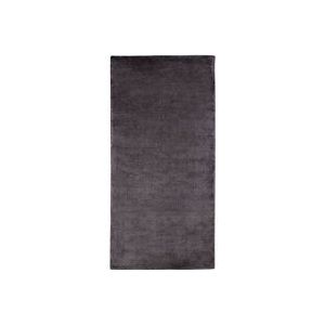 Beliani - Teppich Dunkelgrau Viskose 80 x 150 cm Kurzflor Rechteckig mit Baumwoll-Unterseite skandinavischer Stil