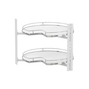 Vs cor Wheel Pro Drehteller für Eckschrank Organizer - Rondell Küchenschrank drehbar 3/4-Kreis, kb 800mm, weiß/chrom