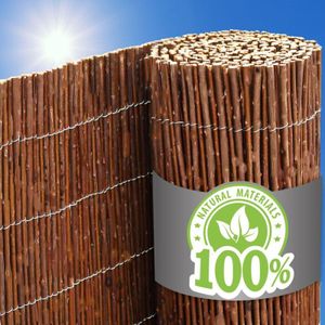 90x300 Balkon Sichtschutz Gartenzaun Weidenzaun - Garten Sichtschutzmatte Weide