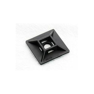 Klebe-Kabelbinderhalterungen, 19 mm x 19 mm, schwarz, selbstklebende Kabelbinder, Kabelbinderhalter aus Kunststoff, Kabelbinderhalterung, 100 Stück