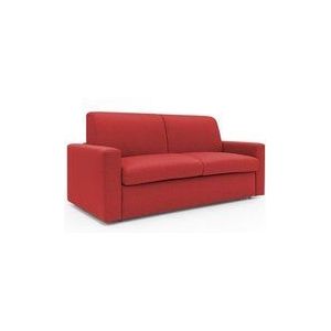 Divani.store - Kansas Schlafsofa mit 20 cm hohen Matratze aus wasserfestem Baumwollmischgewebe T13 192 cm (mat. 140x197) rot