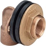 Wanddurchführung 3426 Anschluss im Spülkasten in Rp1/2 x 30mm x Rp1/2 x G3/4 Rotguss - Viega
