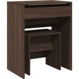 Schminktisch mit Hocker Braun Eichen-Optik 60x40x113,5 cm Vidaxl