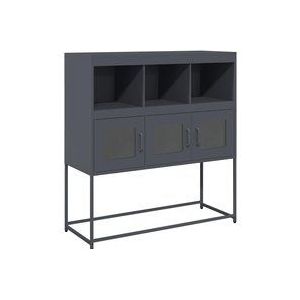 Vidaxl - Sideboard Anthrazit 100,5x39x107 cm Kaltgewalzter Stahl