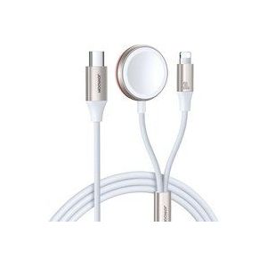 2in1 Lightning-Kabel für iPhone und induktives Ladegerät für Apple Watch USB-C 1,5 m weiß
