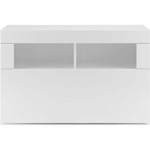 Garderobenbank 91 cm breit in weiß Hochglanz BRUSH-05
