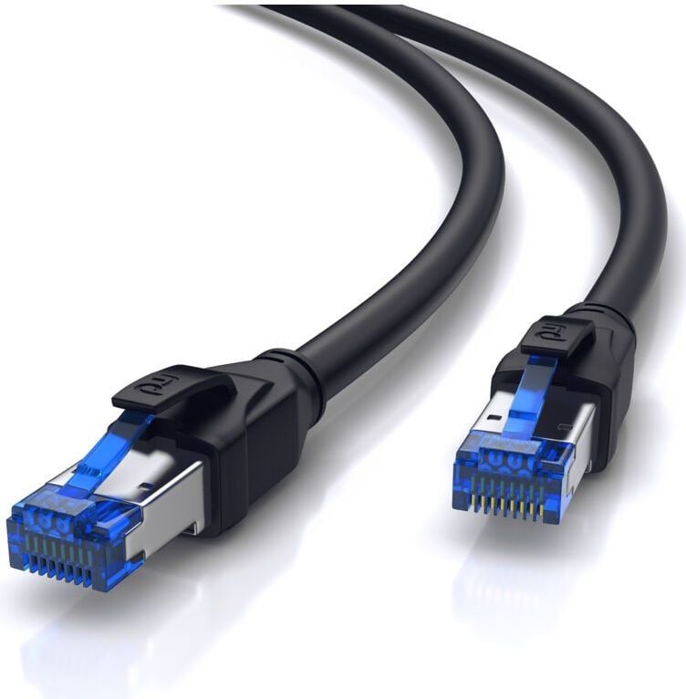 Primewire - Outdoor Patchkabel - cat 8 - mit IP66 - 40 Gbit/s Glasfaser - s/ftp PiMF Schirmung - Netzwerkkabel - 15m