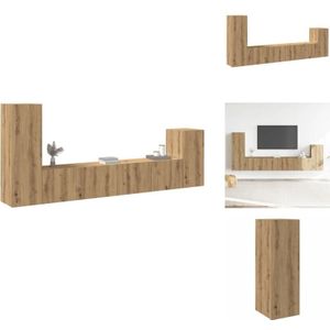 Vidaxl - 4-tlg. TV-Schrank-Set Wandmontage Artisan-Eiche Holzwerkstoff - TV-Schrank-Set - TV-Schrank-Sets - TV-Schrank - Hifi-Schrank