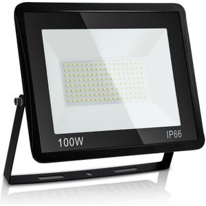 Vingo led Strahler Außen 100W, Kaltweiß Licht 6000K 8500LM Superhell Scheinwerfer Flutlicht, IP66 Wasserdicht Außenstrahler Außenwandleuchten für