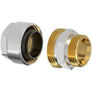 Flamco Plus dvgw Schwarzrohradapter für Rohr 1/2' x g 3/4' Außengewinde Eurokonus