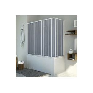 Idralite - Badewannenaufsatz in pvc Falttür h 150 cm mod. Santorini Seitlich 70x140 cm