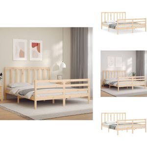 Massivholzbett ohne Matratze 160x200 cm Kiefernholz - Holzbett - Kiefernholzbett - Massives Holzbett - Boxspringbetten - Doppelbett