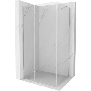 Roma kippbare Duschabtrennung 105 x 70 cm, Transparent, Chrom - 854-105-070-01-00 - Mexen