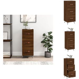 Sideboard Braun Eichen-Optik 34,5x34x90 cm Holzwerkstoff - Schreibtisch - Sideboard - Wohnzimmermöbel - Eiche Optik - Holzmöbel