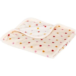 Flanellplaid Kind Amour Beige 75x100cm Atmosphera Créateur D'intérieur