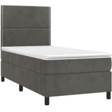 Boxspringbett mit Matratze Dunkelgrau 100x200 cm Samt vidaXL