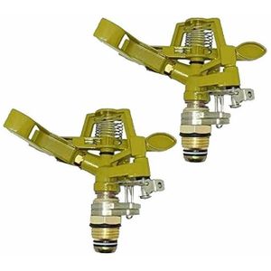 Pack mit 2 verstellbaren Messing-Zink-Bewässerungsdüsen 1/2'' Reichweite 7-12,5 m Durchfluss 9-20 Liter/Minute Landwirtsch
