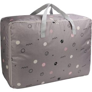 ZVD - Storage Bag, Oversized Thickened Waterproof Bed Bottom Storage Bag Storage Bag for Quilt Quilt Blanket Pillow Toy Clothes (Gray Circle)